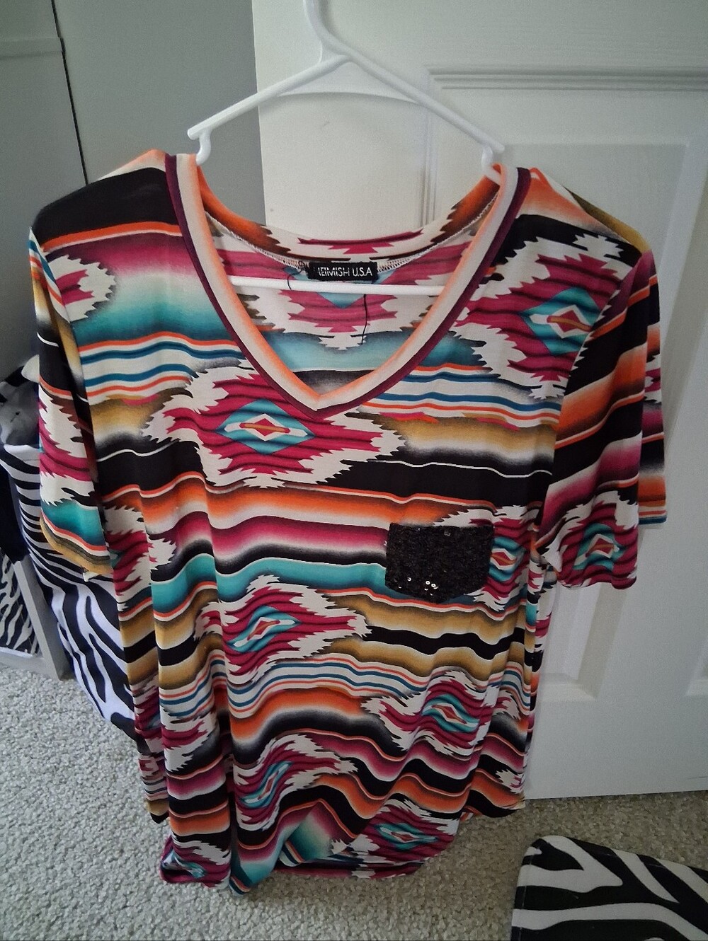 Women's Hemish USA top
